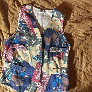 Vintage Western Wrap Skirt & Vest